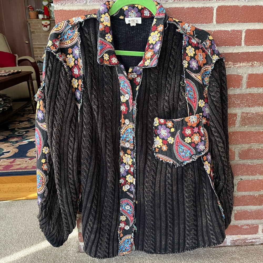 Pol sweater jacket shacket tapestry S M L